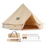 Canvas Bell Tent, 4 Seasons 7 m/22.97 ft Yurt Tent, Canvas Tent for Camping with Stove Jack, V952-FBZXZP7MMGBZ9SSOBV0