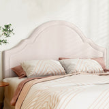 Artiss Bed Frame Bed Head Headboard King Velvet IRIS Beige BED-HEAD-IRIS-K-BG