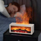 2-in-1 LED Humidifier with Fireplace Effect, 150ml Aromatherapy Diffuser, 3 Timer Settings, Remote V1188-MS-325-0194