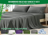 4 Piece Hotel Bamboo Cooling Sheet Set -Ultra Soft 2000TC Breathable Bed Sheets Set with 37 V1317-HB-ZXW9-AUQ-4JT-HUI