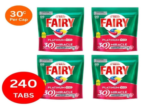 Fairy Platinum Plus x 240 Lemon Dishwasher Tablets FAIRY-80782496X4_NZ