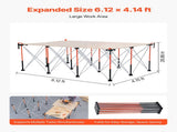Portable Folding Workstand, 1865 x 1261 mm Collapsible Workbench, 2041 kg Weight Capacity, No V952-BXSGZTPPSL6FC1QQP001V0