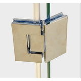 135 Degree Glass to Glass Stainless steel Square Shower Hinge in Black V63-930771