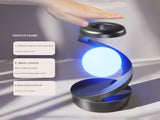 Grey-Black Modern Levitating LED Desk Lamp with Wireless Phone Charger - Spiral Design Atmosphere V888-ELOSUNG24984