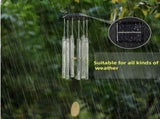 Solar Wind Chimes for Outside,37 Inch Memorial Wind Chimes Gifts for Mom Grandma, 6 LED Tubes Color V1192-AZ-W-2762