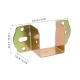 Fence Railing Brackets, Light Yellow Galvanized Iron, Easy Install, for Wood Fences 10Pcs V1366-AZ2-W-22522