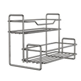 Stainless Steel Two Layers Storage Shelf Kitchen Spice Rack Bathroom Cosmetics Mouthwash Cup V1161-101216