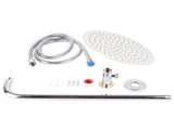 G1/2 Thread Stainless Steel Round Household Bathroom Wall Mounted Head 25cmRound V1294-YM0901-3112200110912