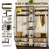 Corner Coat Stand with Shoe Bench Metal & MDF Organizer V178-67000