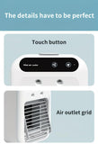 USB rechargeable mini air conditioning fan, supports USB/wireless charging. Features 3-speed wind, V1232-BXSKT001