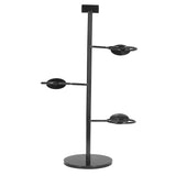 Cup Holder 3 Holes Black Appearance Iron Material Simple Stylish Cup Display Stand for Party V1294-YM0523-3117220076011