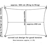 Rectangular Shade Sail Waterproof Anti 93 UV Water Resistant Wind Polyester with UV V1237-ZY-528-283