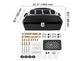 Motorcycle Top Case, Universal Durable PP Material Motorbike Tail Box with Reflective Panel, 48L V952-MTCSLDXHS48LY0GRXV0