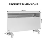 Noirot Spot Plus 7358-7TPRO 2000W WiFi Electric Convection Panel Heater Wall Mount Castors Time