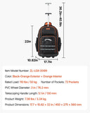 VEVOR Rolling Tool Backpack 72 Pockets Heavy Duty Roller Tool Bag on Wheels V952-GLGJBB15YC164X8V1001V0