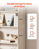VEVOR 5-Tier Wide Bookshelf 173cm Wooden Freestanding Open Bookcase Shelf White V952-BSSJZFXBHB1LUKRBCV0