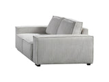 Reno 3 Seater Sofa Grey Colour Fabric Upholstery Wooden Structure Knock Down Feature In Back & Arms V43-SOF-RNO-GR