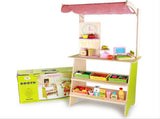 Kids Wooden Toy Pretend Play Marketplace Stand Fruit Veg Shop Stall Supermarket V610-VEGSH-MSN15033