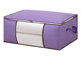 Clothes Storage Bags Fabric Foldable Blanket Storage Container Closet Organizer with Clear Window V1294-YM0901-3117250021330