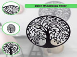 60cm Tree Of Life And Birds Round Metal Wall Garden Art Sculpture For Outdoor Decor V63-931321