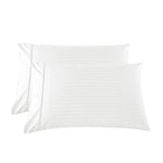 KENSINGTON 1200TC COTTON SHEET SET IN STRIPE-DOUBLE - WHITE ABM-202128