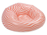 Inflatable Chair PVC Wave Strip Pattern Ergonomic Desig Minimalism Inflatable Beanbag Chair Pink V1294-YM0901-3116240034712