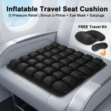 Inflatable Seat Cushion for Long Sitting Ergonomic Inflatable Airplane Seat Cushion Kit with V1366-AZ2-W-15102