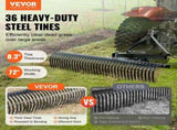 Tow Behind Dethatcher, 1.8m Tow Dethatcher with 36 Steel Tines, 3-Point Lawn Dethatcher Rake with V952-ZXSCJ72DSDLJ73TTAV0