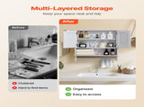Bathroom Wall Cabinet, 2 Doors and Adjustable Shelf, Over the Toilet Storage Medicine Cabinet Wall V952-DMJG2JYJGBSPJ9VYN001V0