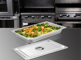 4 Pack Hotel Pan 3.7" Deep Steam Table Pan Full Size with Lid 20.8"L x 13"W Hotel Pan 22 Gauge V952-CP20X12X4YCTZ4001V0