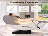 Livemor Elite 4D Massage Chair Recliner, SL Track Zero Gravity & Heat Auto Body Scan, 12 Auto FBMC-B-OREN-BK