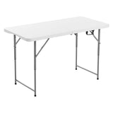 Folding, 4 Ft Heavy Duty Portable Fold-in-Half Utility, Indoor Outdoor Plastic Rectangle V952-SLKHWZDZ4YCBQ1OPT001V0