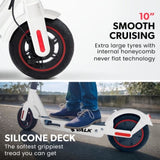 VALK Synergy 7 Electric Scooter, 500W 15Ah, AU Compliant, Motorised eScooter for Adults, White V219-TRNESCVAS7WA