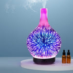 Devanti Ultrasonic Aroma Aromatherapy Diffuser 3D Light Oil Firework Humidifier DIFF-G3-B-BK