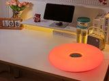 Retro Bauhaus Donut Bedside Lamp - Cordless Vibrant Orange Ambient Light and Sconce with Touch V888-ELOSUNG49025