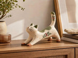 Figurine, Stretch Resin Christmas Statue with Holly Berry, Cute Sculpture Tabletop Decor for Home V1370-AZ4-24096