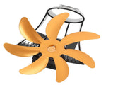 Wood Fan Pipe Fireplace Fan 7 Blades Fan On Chimney Silent Motors Heat Powered Wood V1294-YM0706-3114230124312
