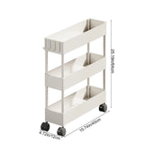 Slim Space Saver Rolling Cart, 4.7-Inch Wide Storage Organizer with Wheels for Bathroom, Laundry V1189-WXFWAL-20260326-02625