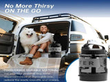 Portable Pet Water Bottle with Built-in Bowl Leak-Proof, Large Capacity 77oz for Camping, Hiking, V1341-ZY-BDSN4FC5-BLUE