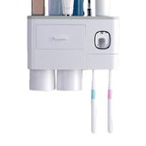 Wall Mounted Toothbrush Holder Multi Function Magnetic Absorption Bathroom Storage Rack with Drawer V1294-YM0716-3112220057111