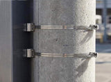 4 Pack Sign Mounting Brackets for Larger Poles, 4" to 15" Adjustable Expansion Tank Bracket, Metal V1259-DP01-A-991