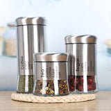 Round clear glass jars Kitchenware Grocery storage jars Tea jars Food storage jars Airtight Food V1192-AZ-W-15181
