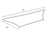 Wallaroo Rectangular Shade Sail Sand 3m x 4m SS-3X4