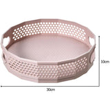 Turntable Vanity Tray for Perfume Candle,Kitchen Sink Countertop Organizer Keep Glass, Sponge Soap V1192-AZ-W-9731