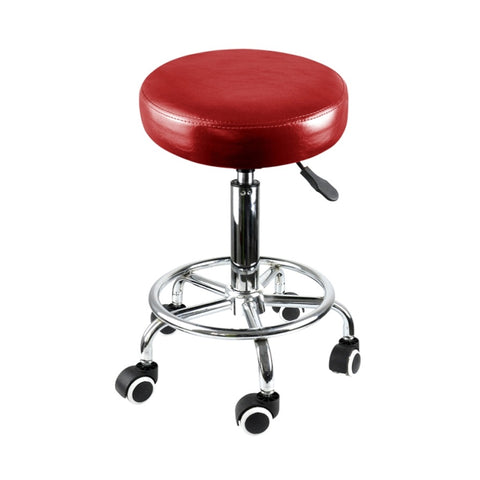 Levede Salon Stool Swivel Barber Stools Red T4498-BG