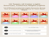 2 Pcs Maple Leaf Smart LED Night Light Battery-Powered Motion Sensor with Remote Control & Color V888-ELOSUNG36886