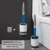 Silicone Toilet Brush With Soap Dispenser, Wall Mounted/Standing No Drilling Cleaning Brush With V1188-MS-227-2742