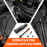 4Pc 3/8" Drive Click Torque Wrench Ratchet Socket Adaptor Extension WorkShop V465-81036