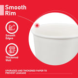1000x 12oz Premium Paper Coffee Cups in White Bulk Wax Free Extra Strong in White V563-PA1209-50-1BOX