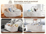 Diaper Caddy Organizer, Durability, Preventing Tears or Breaks, Partition Board, Handle Design, for V1369-AZ3-W-12228